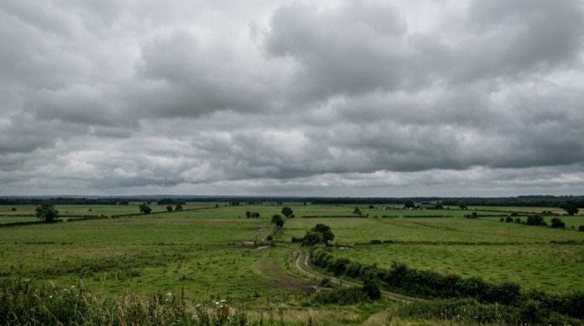 A grey overcast sky full of clouds